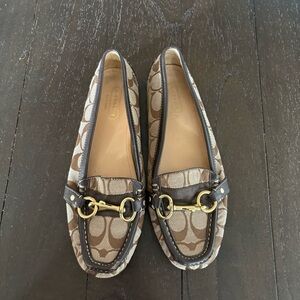 Coach Signature Scarlett Driving‎ Loafers Flats Shoes Horsebit Size 7.5 Women’s
